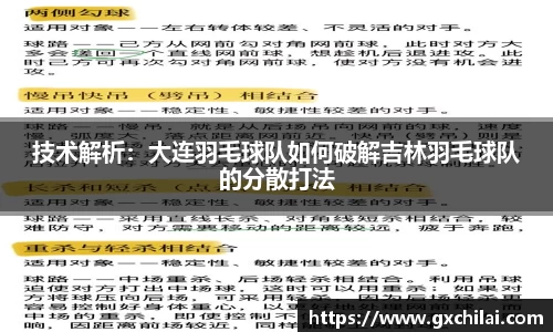 技术解析：大连羽毛球队如何破解吉林羽毛球队的分散打法